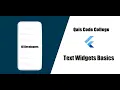 Flutter Text Widget Basics Explained Flutter UI Tutorial for Beginners