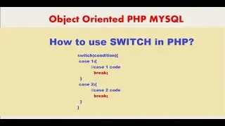 PHP MYSQLi TUTORIAL 9 SWITCH in PHP