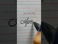 April in Cursive Writing Tutorial