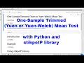 Python - One-Sample Trimmed Mean Test with stikpetP