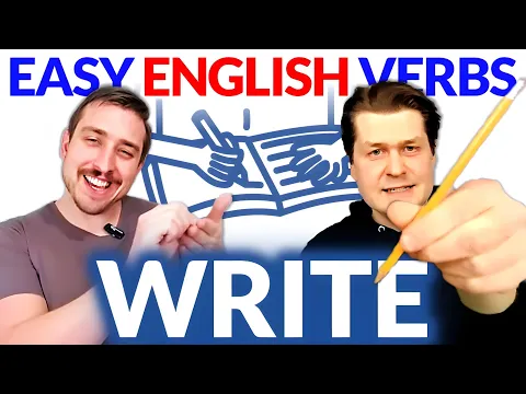 WRITE ✍ Verbos em inglês | Input compreensível: lição fácil para iniciantes | Natural Approach