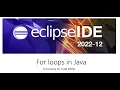 Java Tutorial 5 How to create for loops in Java and create a nested for loop