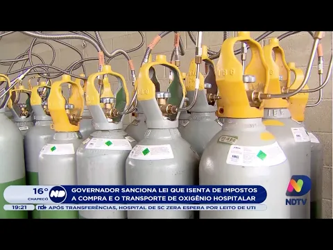 Governador sanciona lei que isenta impostos de compra e transporte de oxigênio hospitalar