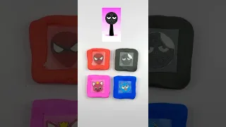 خمن شخصيات Sprunki نفس اللون Colormixing Satisfying Claymixing Asmr Colors 