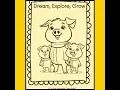 Three little Pigs Coloring Pages for Kids and Toodlers-Positive Affirmations