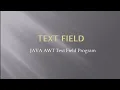 Java Program Java AWT Text Field Program