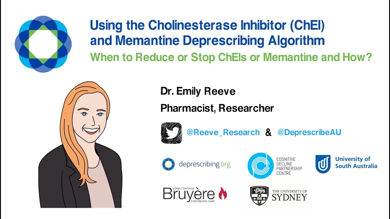 Whiteboard video on using the Acetylcholinesterase/memantine deprescribing algorithm