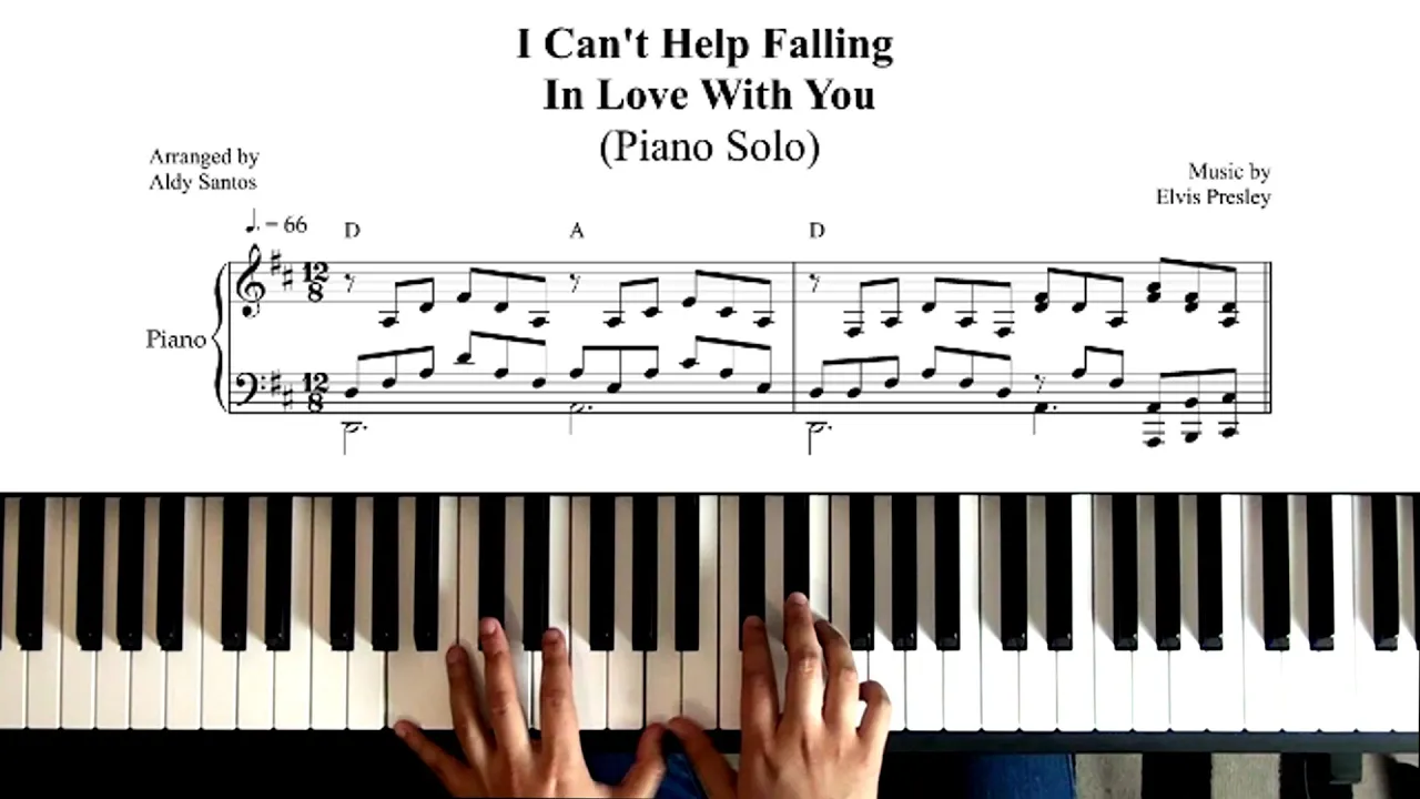 Can't Help Falling In Love - Elvis Presley (Piano Cover) + Sheet music