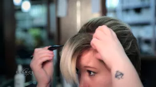 Glance Spa Salon Bangs Backcombing Back with Kaitlyn