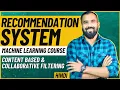 Recommendation System Content Based Recommendation and Collaborative Filtering Explained in Hindi