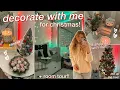 CHRISTMAS ROOM MAKEOVER decorate shop with me ROOM TOUR 2022