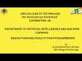 DESIGN THINKING PYTHON PROGRAMMING APPLIED MACHINE LEARNING SNS INSTITUTIONS