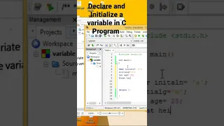 Declare and initialize variables in C language