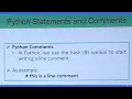 - Python Statements And Comments