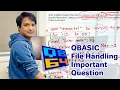 Important solutions in QBASIC File handling