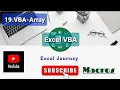 19 Excel VBA - Array