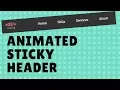 Animated Sticky Header using HTML CSS Javascript Web Design Tutorial
