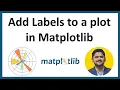6 How to add labels to a plot in Matplotlib Python Matplotlib Tutorial for Beginners Amit Thinks