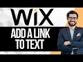 How to Add a Link to Text in Wix