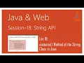 String API in Java contains Method of the String Class in Java