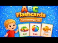 ABC Flashcards for Kindergarten Alphabet Words A to Z ABC Learning for Toddlers Preschool ABCD