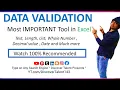 Data Validation Whole Number Decimal Drop Down List Date Text Length in Microsoft Excel