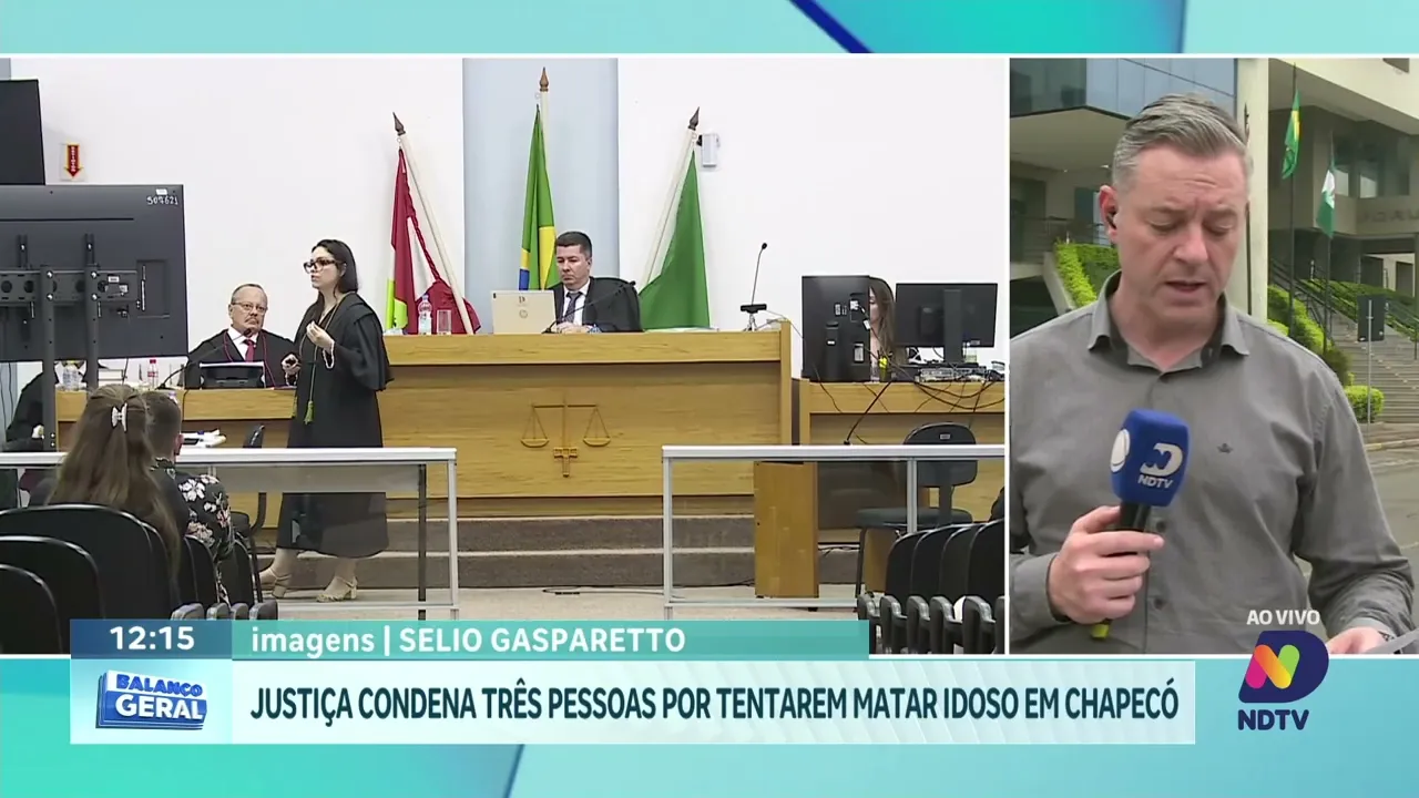 Justiça condena três agressores por ataque a idoso em Chapecó