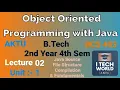 Object Oriented Programming with Java Lec 02 Java - Source file B Tech AKTU 2 Year BCS403