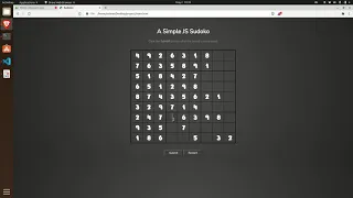 SuDoku Code Driven HTMl CSS JAVASCRIPT