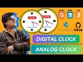How to make Analog and Digital Clock using HTML CSS and JavaScript with GitHub Deployment