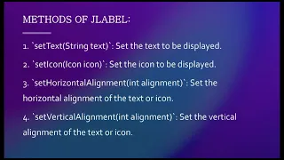 Jlabel in java