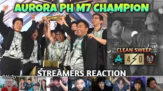 streamers reaction to aurora ph becoming m7 champion 