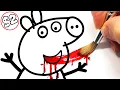 HORROR Artist vs 2 PEPPA PIG Colouring Book