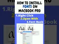 How To Install Fonts on MacBook Pro