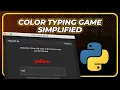 Create a color typing game with Python and Tkinter