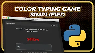 Create a color typing game with Python and Tkinter