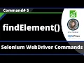 findElement Command - Selenium WebDriver