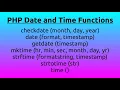 PHP Date and Time Functions