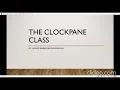 The ClockPane Class Java