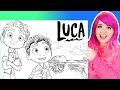 Coloring Luca Disney Pixar Coloring Pages Luca Sea Monster Ice Cream Cone Coloring s
