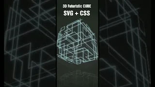 Create Futurebox 3D Cube only HTML SVG and CSS 3D