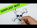 How to draw a skull and crossbones Simple Drawing Ideas