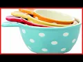 Creative Co-Op Polka Dot Ceramic Measuring Cup Set Of Four Multi-colored