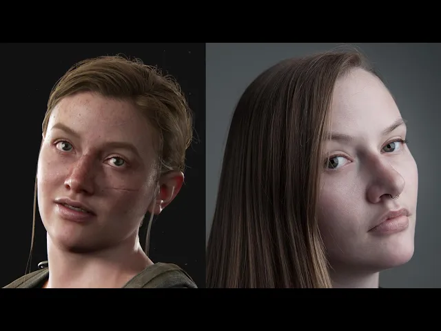 The Last of Us Part 2 Abby Model &amp; Real Life Face Model