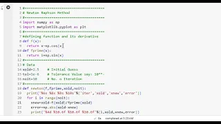 Newton s Raphson Method Code on Python Part-1