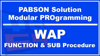Modular programming PABSON solution SEE class 10