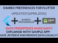 Flutter Shared Preferences made EASY Data Persistence in Flutter 2020 UPDATED