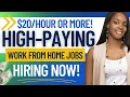20 PER HOUR 5 HIGH-PAYING REMOTE JOBS PART TIME FULL TIME WORK AT HOME JOBS