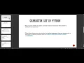 What is Character sets and Tokens in Python
