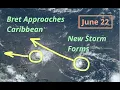 Thursday Bret on Final Approach to Lesser Antilles TD4 Forms